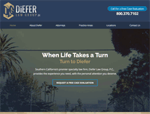 Tablet Screenshot of dieferlaw.com